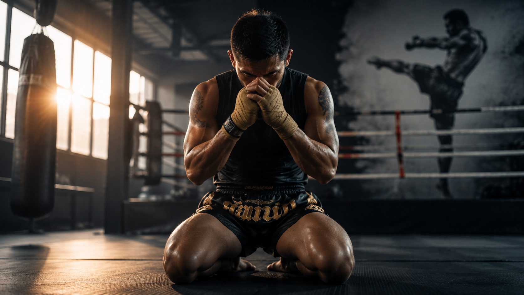 Praticante de Muay Thai saúde mental